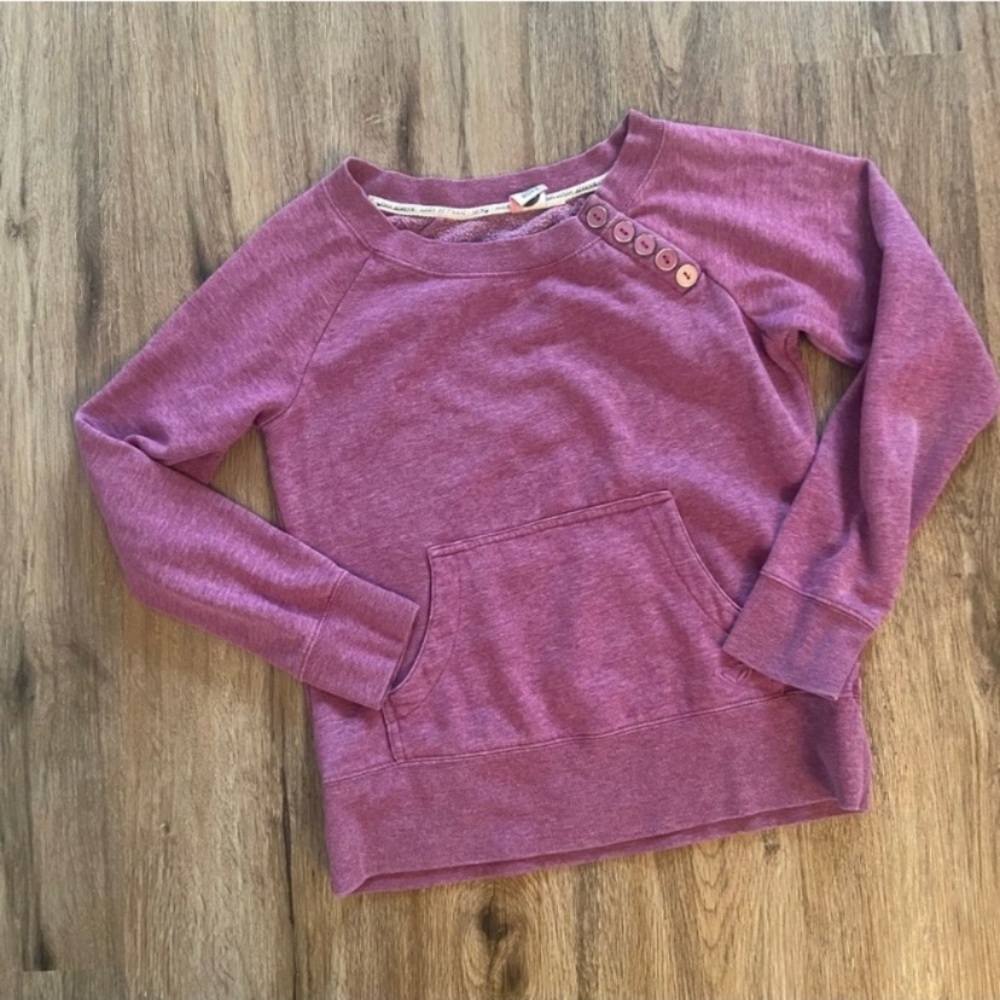 Roxy Lilac Buttoned Sweatshirt